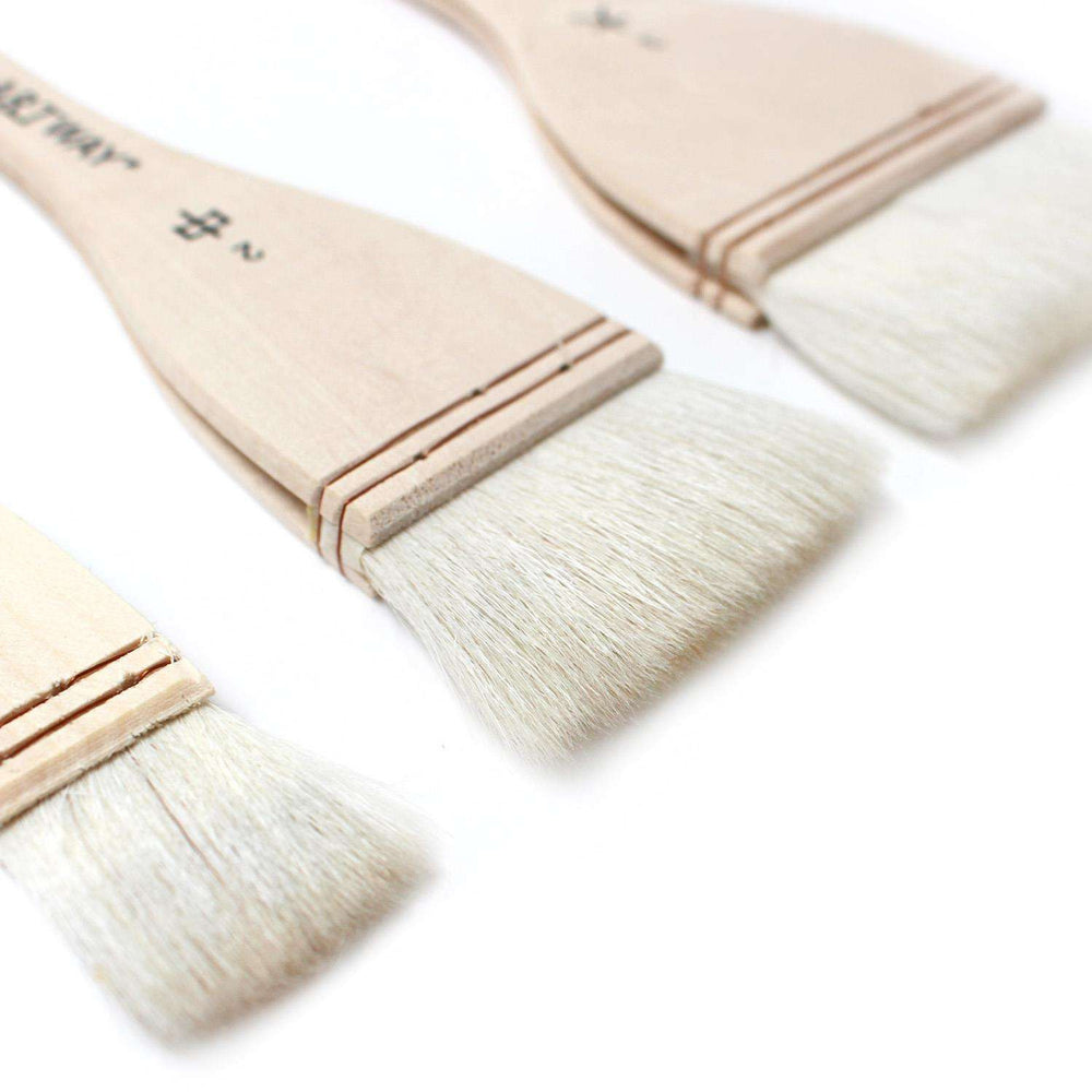 Hake Brush Set of 3, Goat Hair, view 5