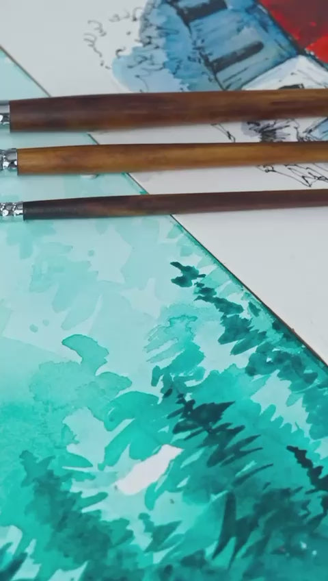 NEW: Extended Point Sable Detail Brushes with Gift Box - The Paris