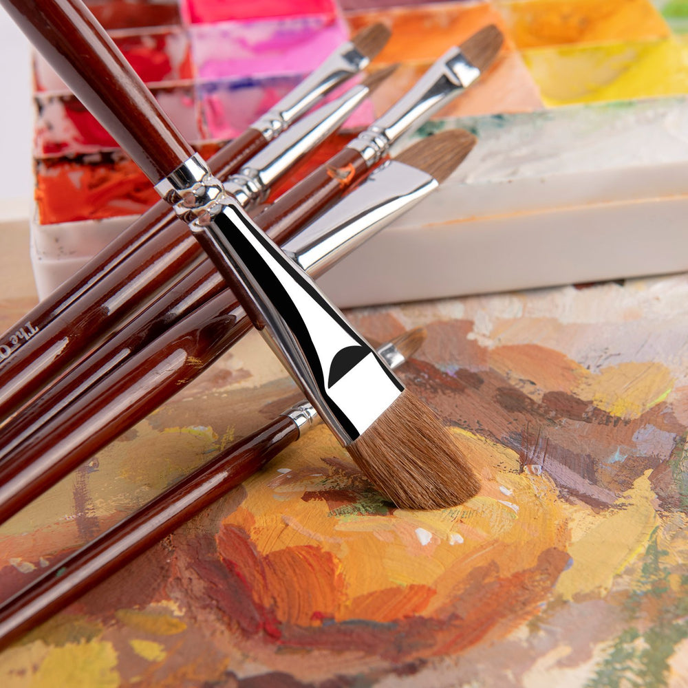 Set of 18 Sable Brushes + Free Brush Bag