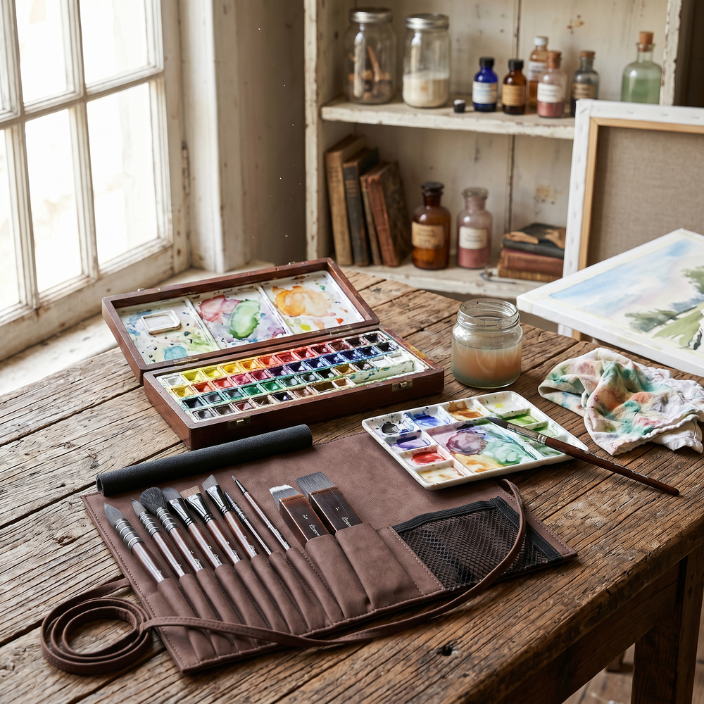 Pro 11 Artist Brush Set with Bag, view 4