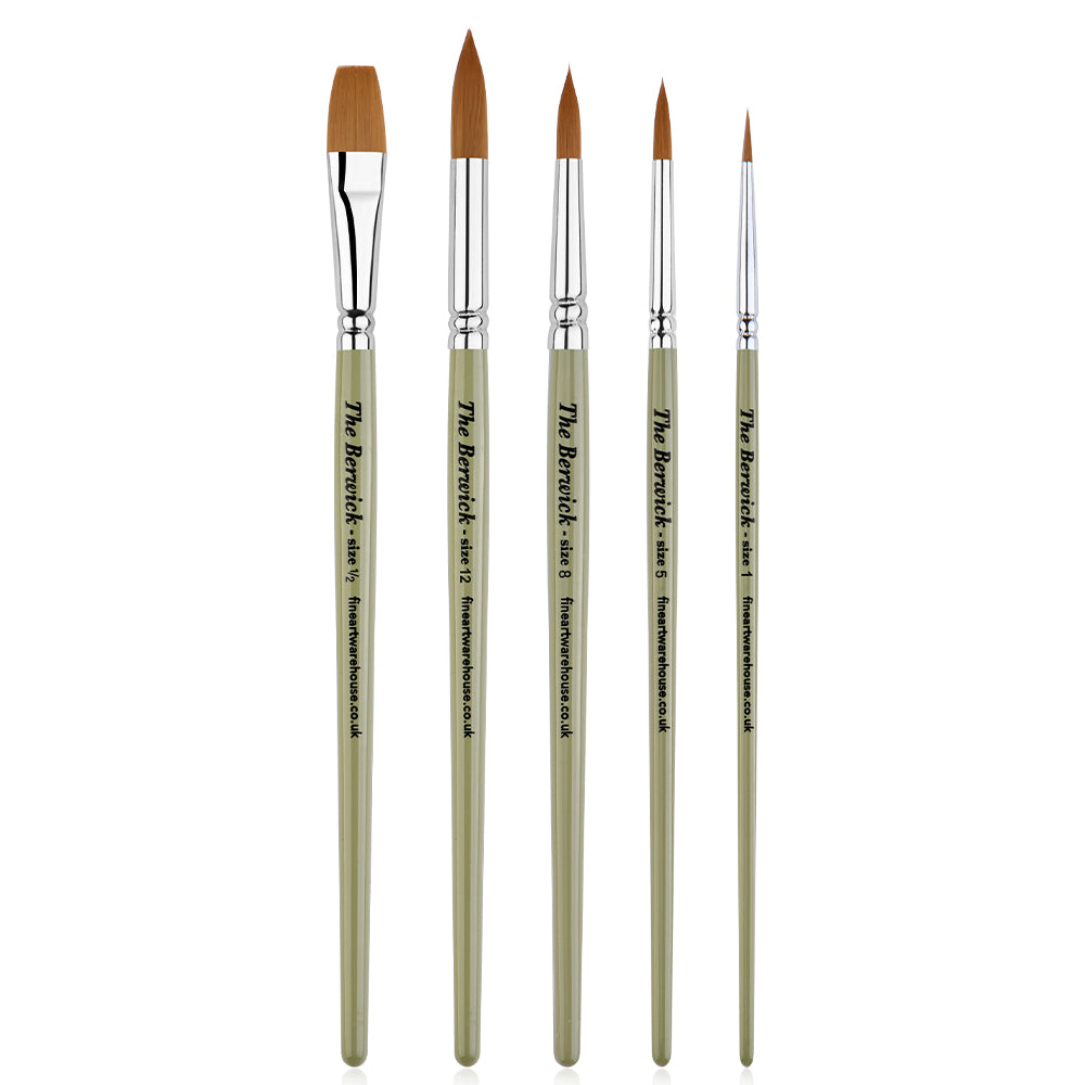 The Berwick Synthetic Sable Brush Set of 5
