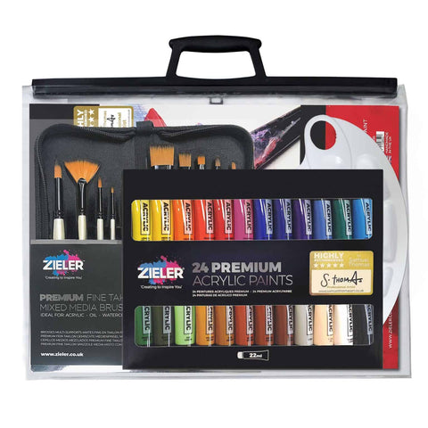 37-piece acrylic bundle with A3 art bag