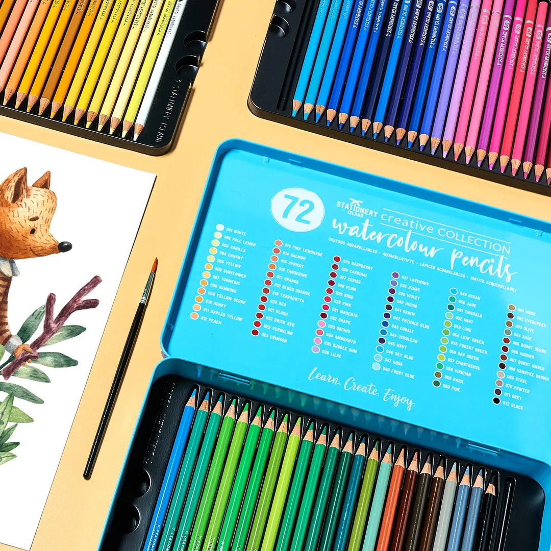 Stationery Island Watercolour Pencils - Set Of 72
