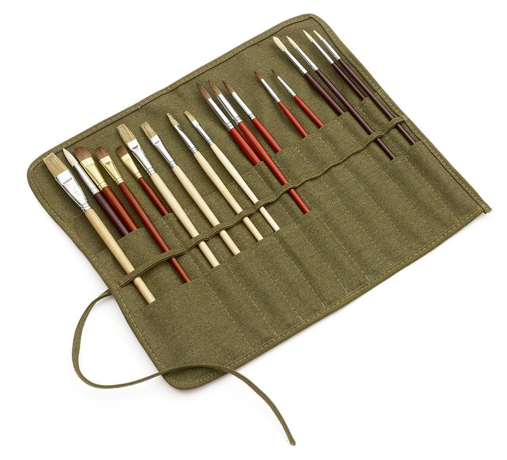 Artist Brush Canvas Roll Bag, Holds 30 Brushes, view 4