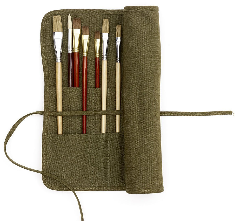 Artist Brush Canvas Roll Bag, Holds 30 Brushes, view 3