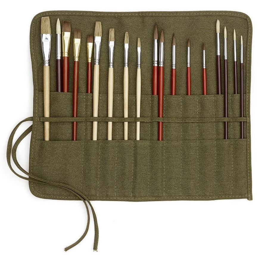 Artist Brush Canvas Roll Bag