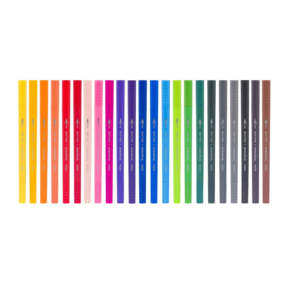 BRUYNZEEL Fineliner/brush pen set | 24 colours - The Fine Art Warehouse