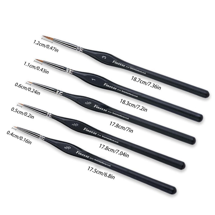 'Finesse' Fine Detail Brush Set of 5 - The Fine Art Warehouse