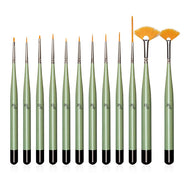 Fine Detail Brush Set of 12, Every Precision Shape