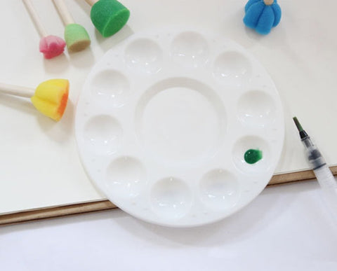 Round mixing palette