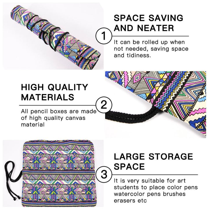 Patterned Design Brush Bag - The Fine Art Warehouse