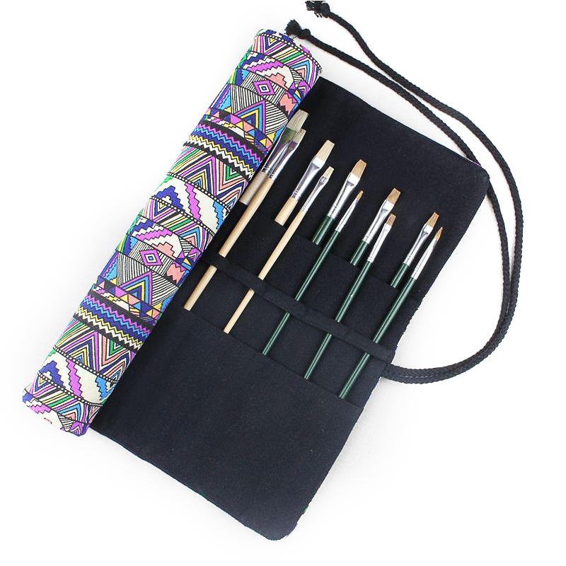 Patterned Design Brush Bag - The Fine Art Warehouse