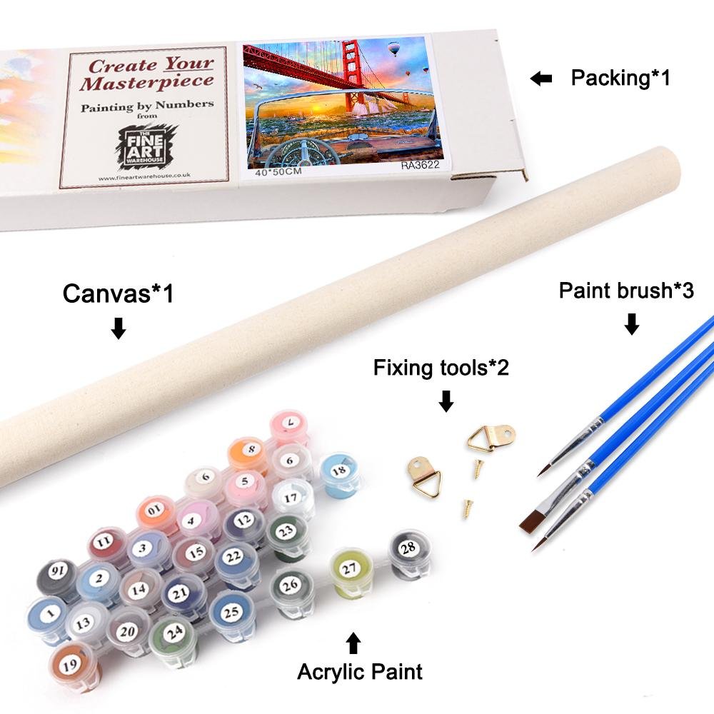 Paint by Numbers Kit, San Francisco, 40 x 50cm, view 8