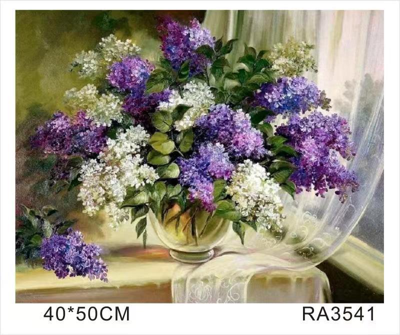 Premium paint by numbers - Summer Flowers - framed 40cm x 50cm - The Fine Art Warehouse