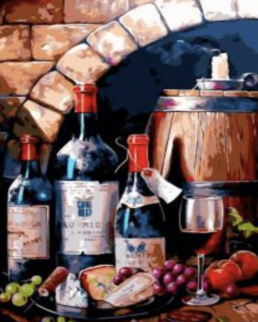 Premium paint by numbers - Wine Cellar - 40cm x 50cm - The Fine Art Warehouse