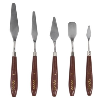 Set of 5 palette knives