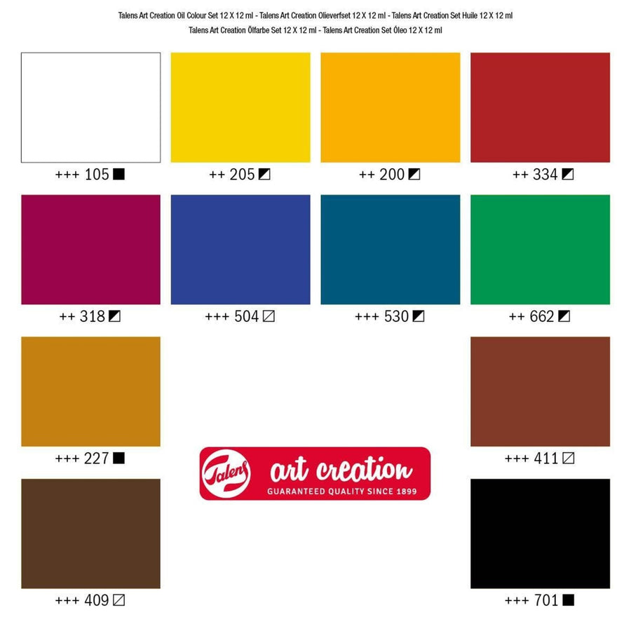 TALENS ART CREATION Oil colour set | 12 x 12 ml