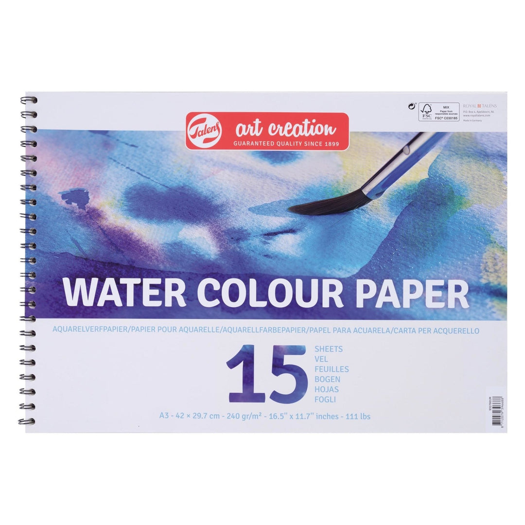 TALENS ART CREATION Watercolour Paper A3 250 g 15 Sheets - The Fine Art Warehouse