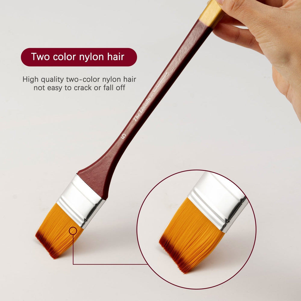 The Lincoln Flat Artist Brush, Hand-Made, view 4