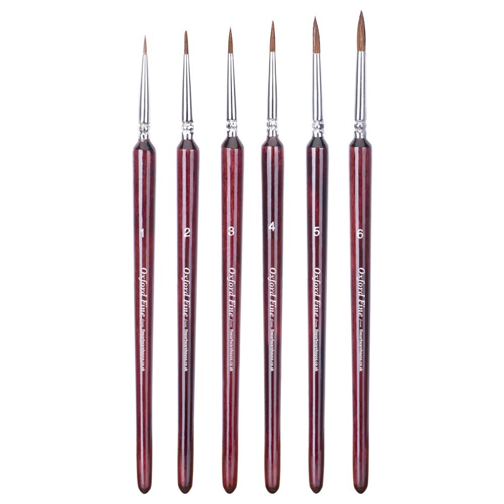 Sable Fine Detail Brush Set of 6, The Oxford, view 7