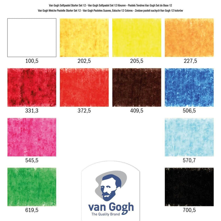 VAN GOGH Soft pastel starter set | 12 colours - The Fine Art Warehouse