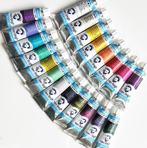 Van Gogh watercolour, 10ml tubes, twenty colours