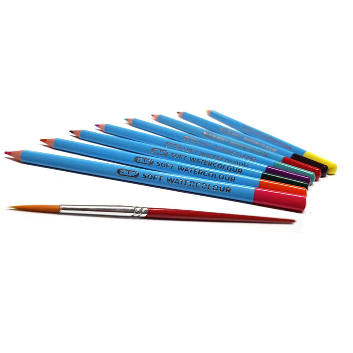 Watercolour Pencil Set with Felt Wrap – Set of 24 – by Zieler - The Fine Art Warehouse