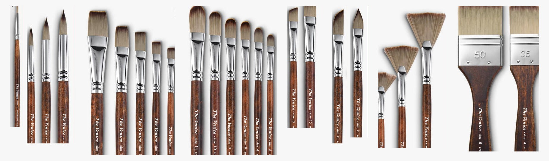 4 brushes, brushes Rounds and rigger