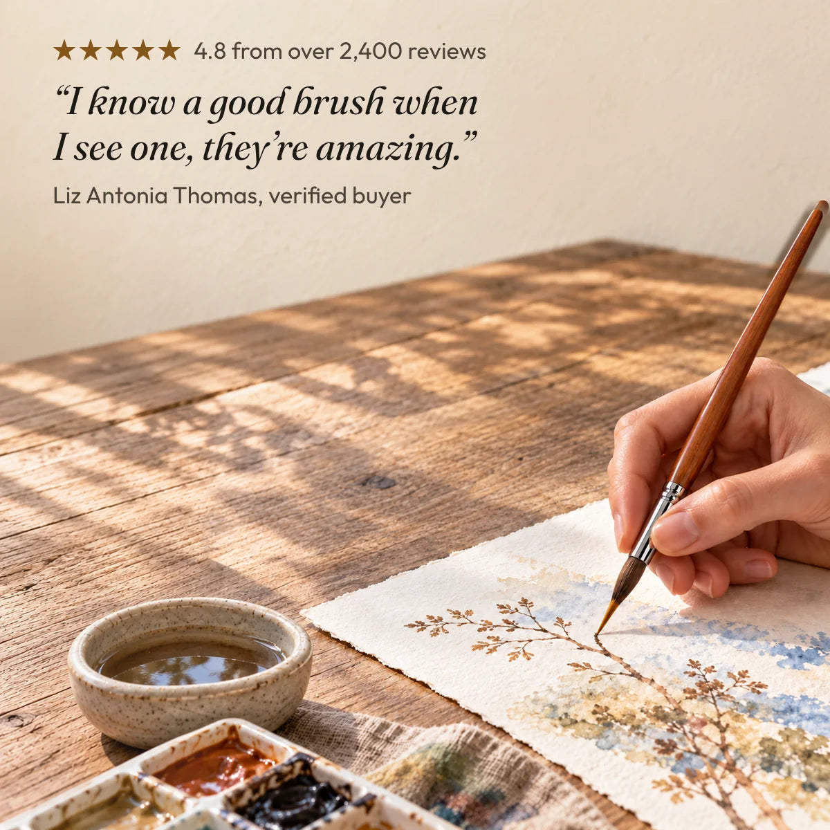 4.8 from over 2,400 reviews. “I know a good brush when I see one, they’re amazing.” Liz Antonia Thomas, verified buyer.